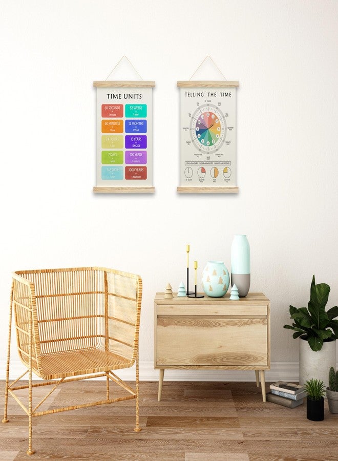 OZTEMETY Learning Time Poster Hanger Frame, Educational Chart For Kids For Wall, Toddler Learning Posters, Toddlers Kids Classroom Playroom Decor, Set Of 2 -B12 - Image 3